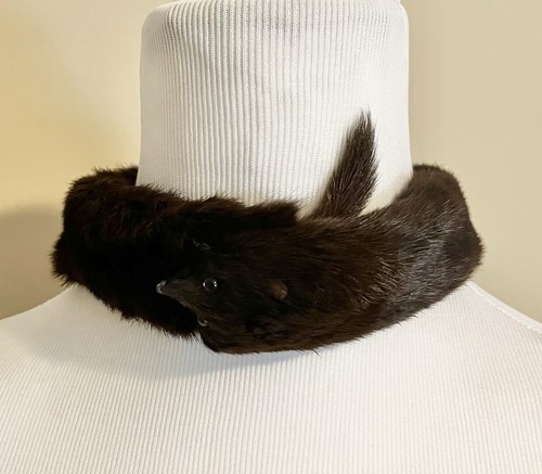 Vintage Baar & Beards Fashion Dyed Japanese Mink Collar Mid Century Sz. ? Read
