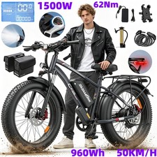 1500W Elektrofahrrad E-Mountainbike 48V20AH 26 Zoll Herren E-Bike 7 Gänge …