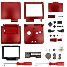 Housing Shell for Nintendo GBA SP Game Boy Advance SP Replacement Screen Red