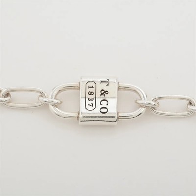 Tiffany 1837 small double lock Bracelet 925 6.2g Silver