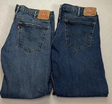 Levis 527 Jeans Mens 40x32 Blue Bootcut Medium Wash Denim Lot Of 2 Stretch
