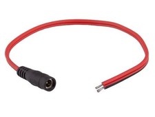 1ft DC Power Cable 2.1 x 5.5mm Pigtail Plug - Female / Male