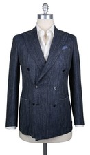 Luigi Borrelli Blue Wool Solid Sportcoat - 40/50 - LBSPT166070 