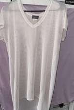 Jordan Taylor Women’s Medium Off White Beige Swimsuit Coverup Mesh Made In USA