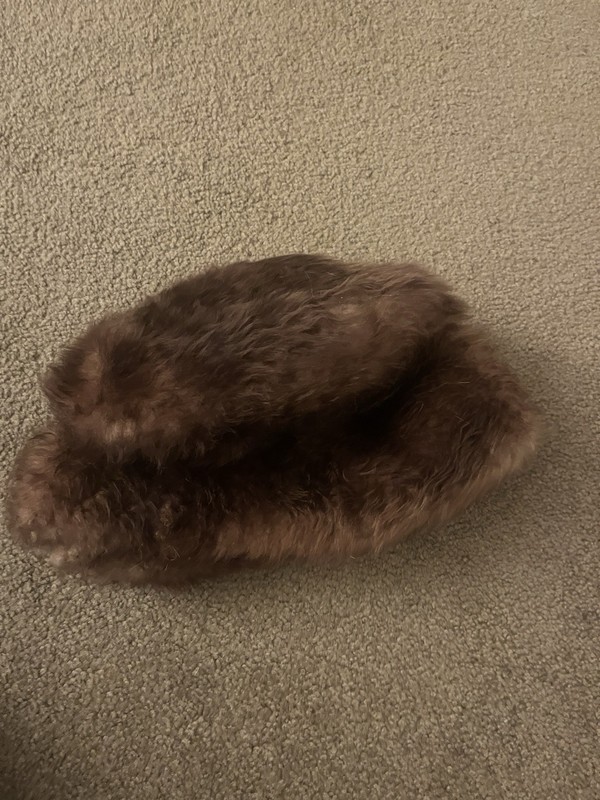 Vintage Franklin Simon Fur Hat Brown Made In Italy