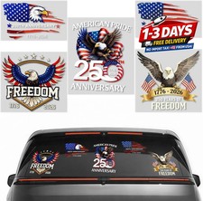 5Pcs 250th Anniversary USA Car Decal Sticker, USA Patriotic 4th of July 1776-202