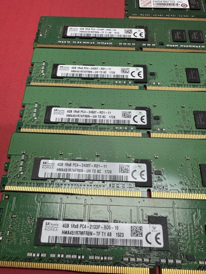Lote De 11 MEMORIA SERVIDOR PC4 4GB (8-2133P)(3-2400T) Marca Mix Foto 3 de 3