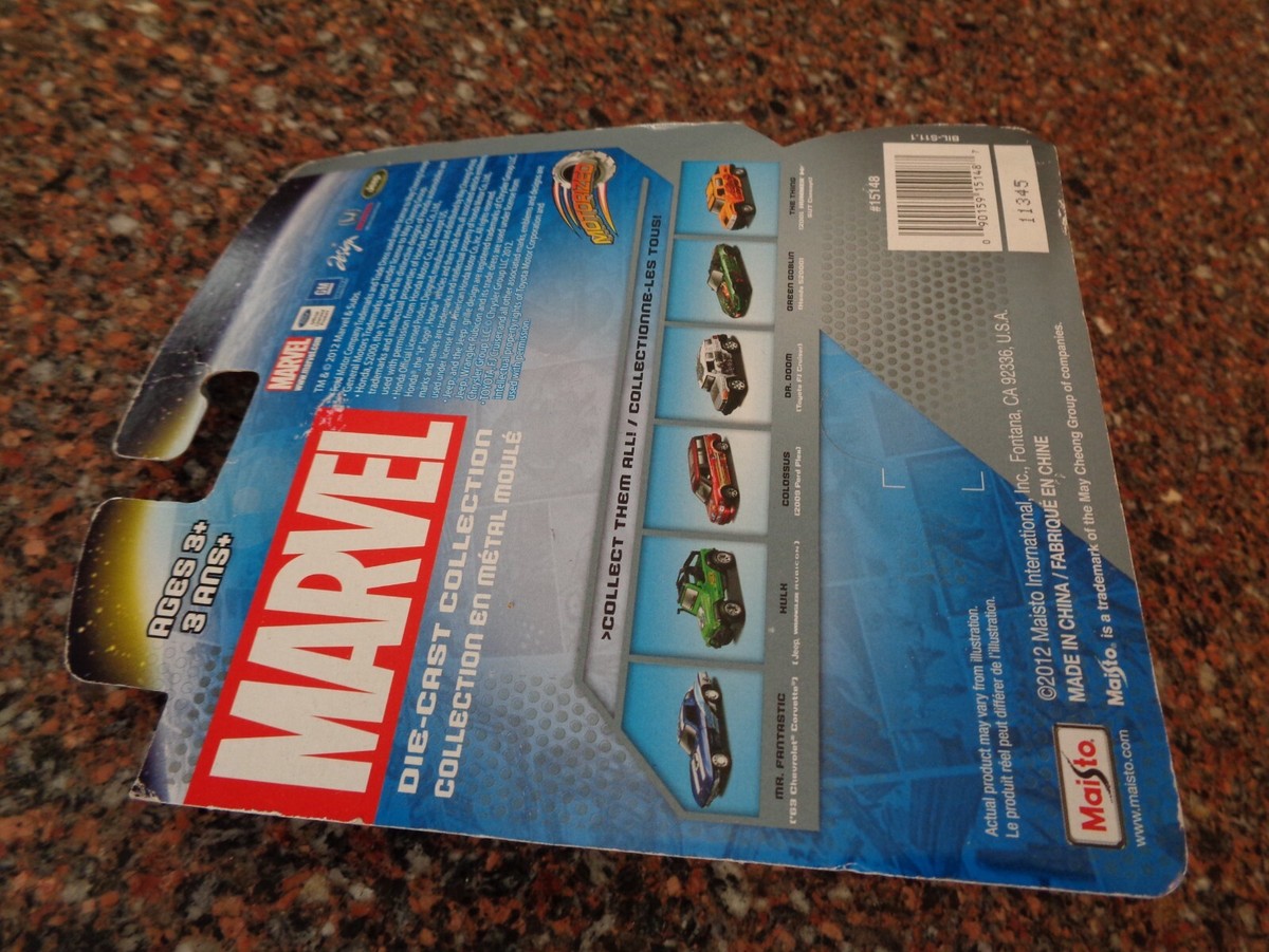 Marvel Maisto Power Racer w Pullback Motor Mr. Fantastic 4