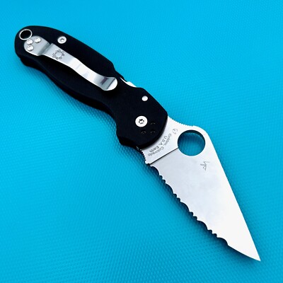 Spyderco Para 3 C223GS Black G10 Scales -  2.95' S30V Blade Paramilitary NEW