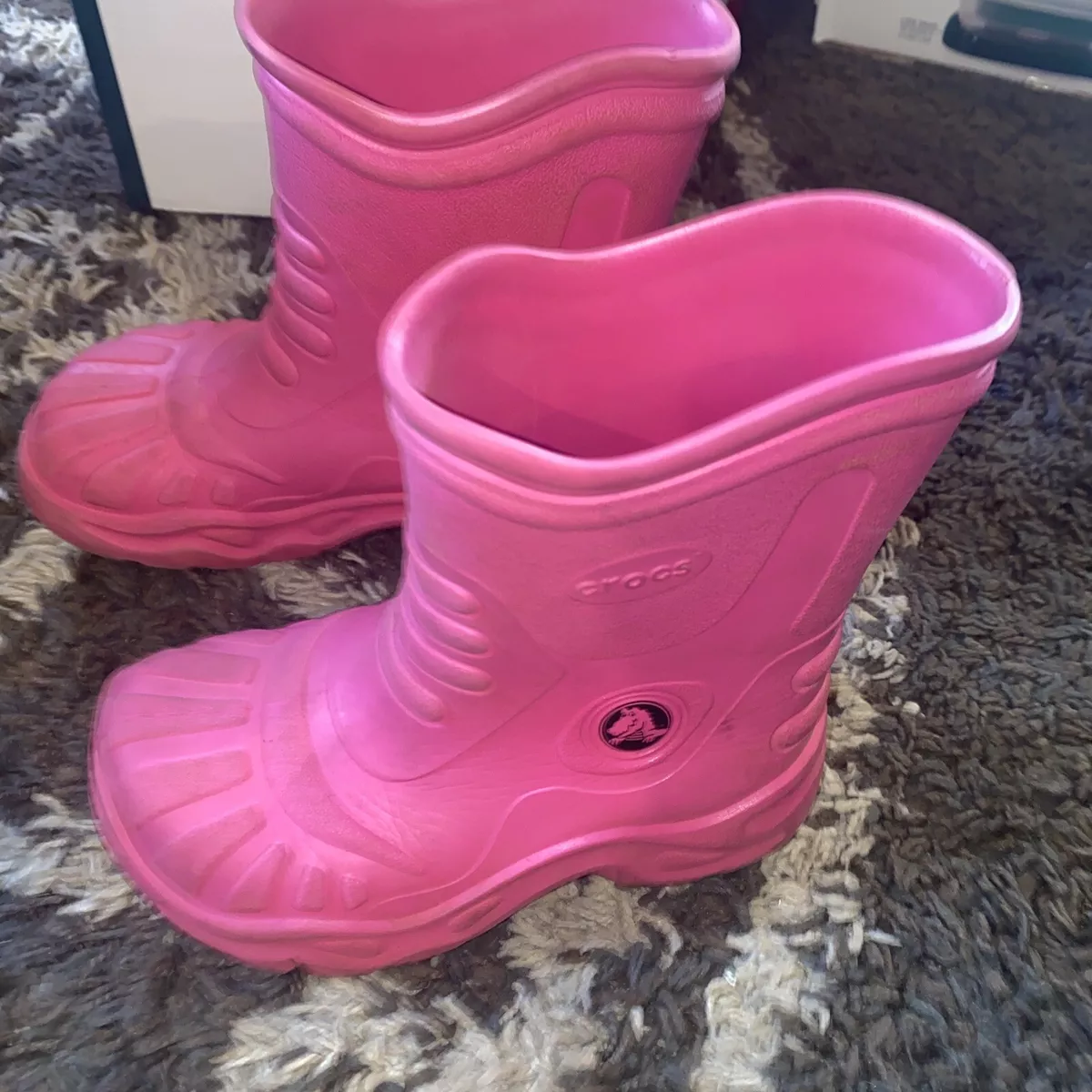 Crocs pink sale boots
