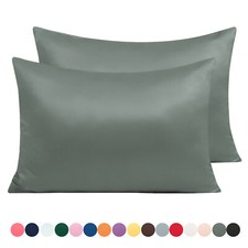 Satin Silk Pillowcases Cooling Breathable Pillow Cases 2 PCS Standard Queen King