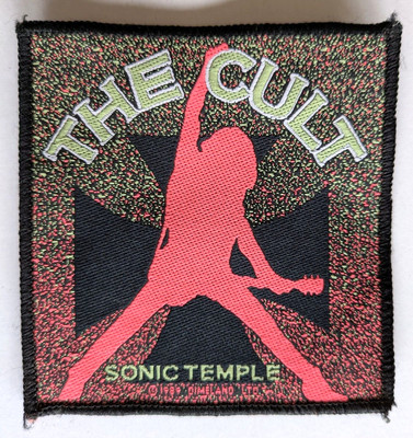 Vintage Aufnäher Patch The Cult Sonic Temple 1989 ca. 9 x 9 cm