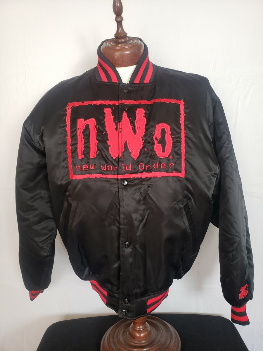 🔥🚨Vintage Starter L WCW NWO WWF WWE Satin Varsity Style 🔥🚨Vintage Starter L WCW NWO WWF WWE Satin Varsity Style