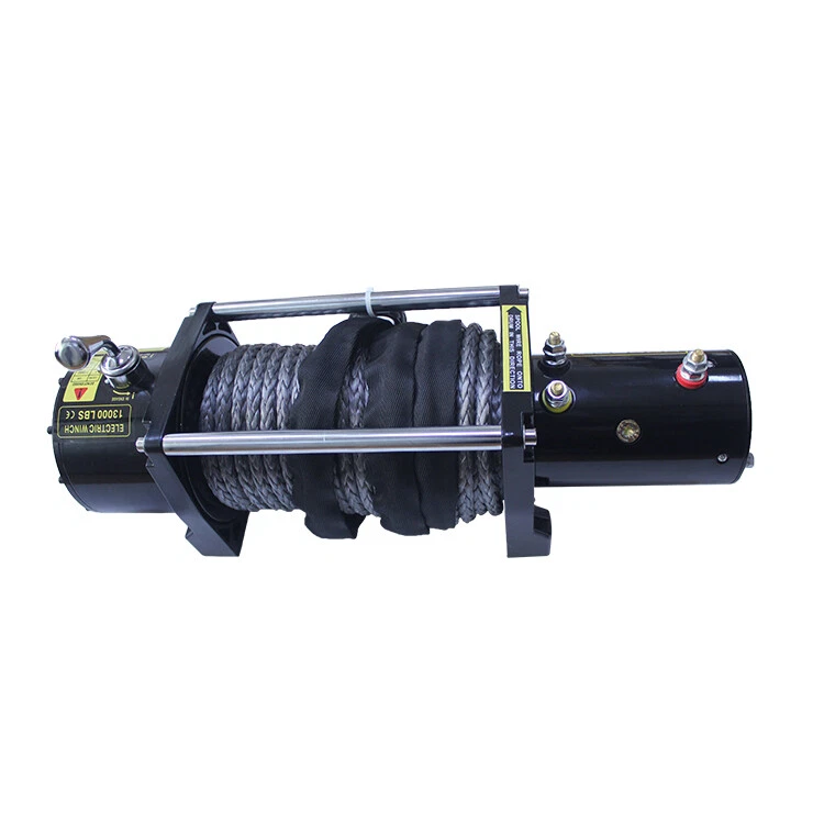 Elektrische Seilwinde 13000 lbs 5900 kg 12 Volt mit Kunststoffseil grau 26 Meter - Bild 2 von 4