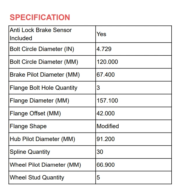 For Chevrolet Impala Camaro Cadillac CTS XTS Front or Rear Wheel Hub and Bearing - Image 3 of 4