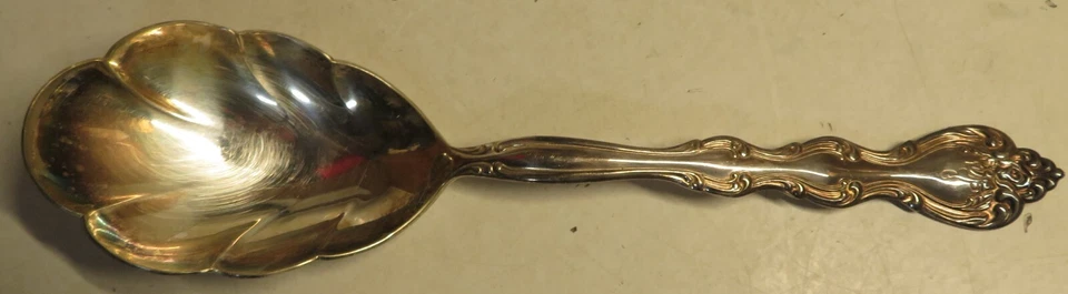 Cazuela INTERNATIONAL Interlude Silverplate 1971 carcasa sólida cuchara para servir Lg Foto 3 de 4