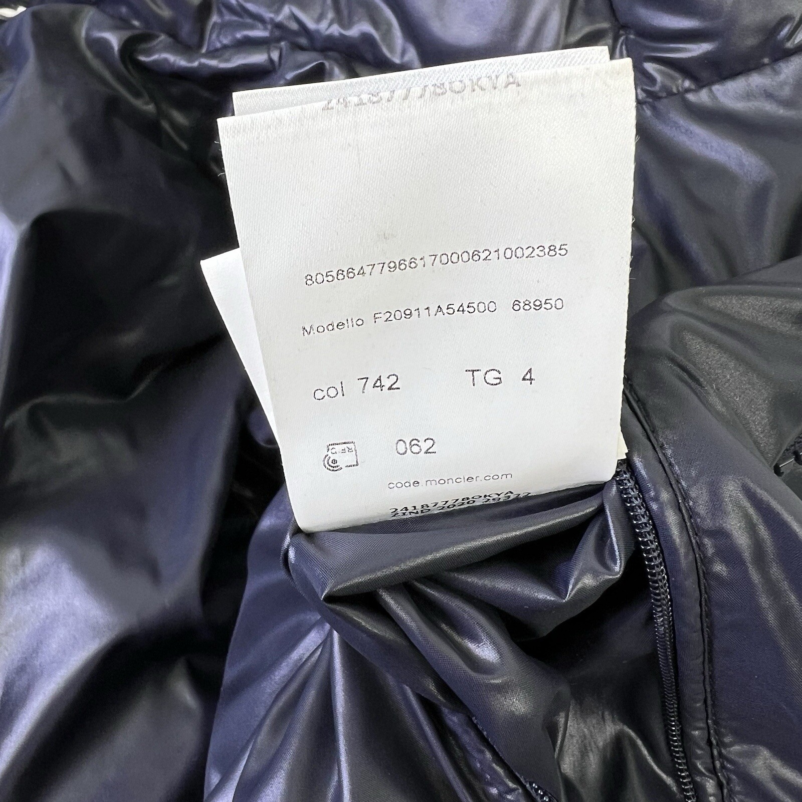 Moncler Ecrins Jacket Puffer Men Size 4 Navy Blue Winter Authentic Fits Large image 8