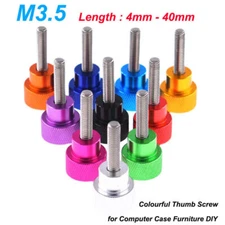 M3.5 Knurled Thumb Screw With Steps Hand Grip Knob Tighten Bolts L= 4mm-40mm DIY
