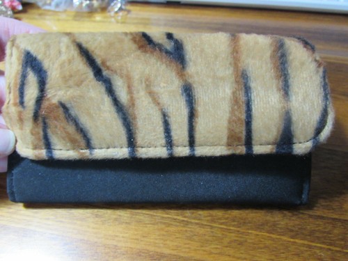 5 piece travel purse-sized manicure kit in black case w/faux fur cover