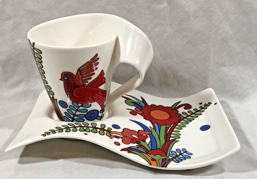 Villeroy & Boch ACAPULCO NewWave Kaffeetasse Becher und Untertasse / Partyteller NWL NEU
