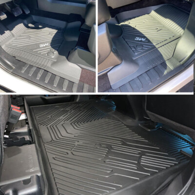 3W Floor Mats for Ford F-150 SuperCrew Cab 2015-2026 Custom Fit All Weather