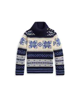 NWT Polo Ralph Lauren Girls SWEATER Fair Isle WOOL