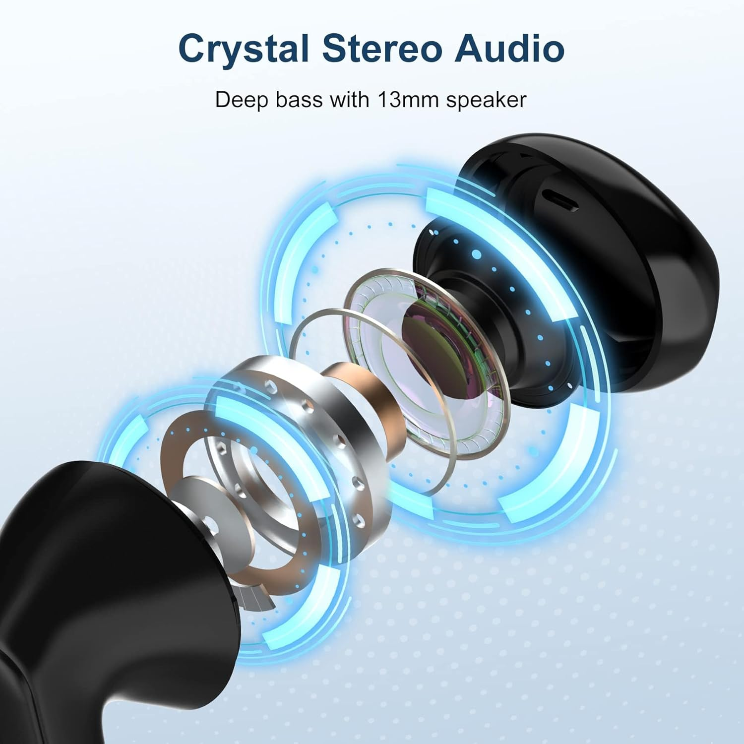 Wireless Earbuds Bluetooth Headphones Airbuds 7 Ear Buds 5.3 Deep Bass Noise LED-image