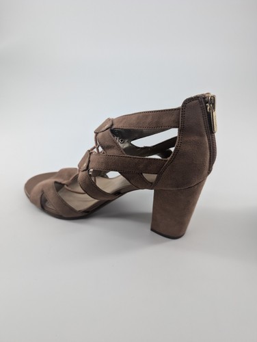 SAM EDELMAN Circus Suede Strapping Lace Up Open Toe Block Heel sandals Size 8.5 - Picture 10 of 11