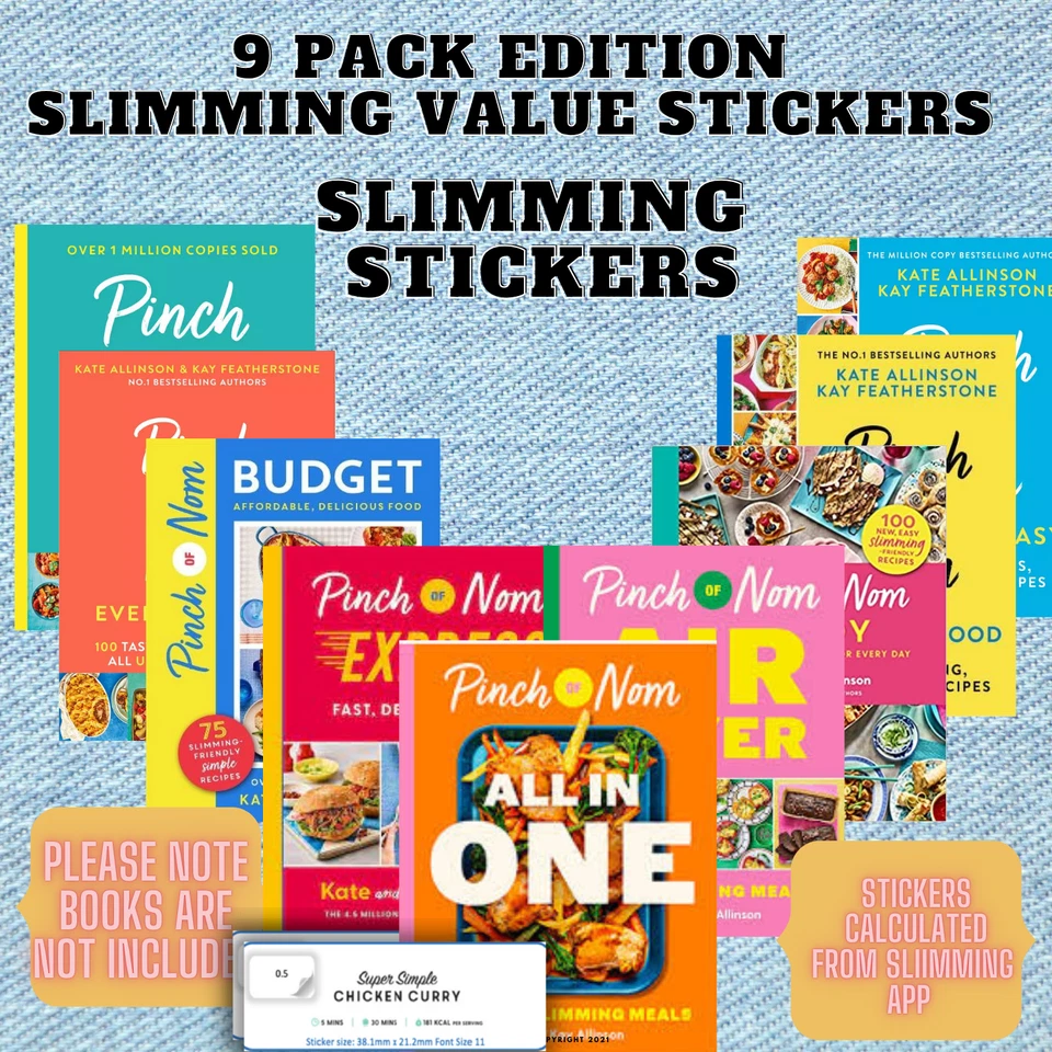PINCH OF NOM ALL IN ONE 🆕PINCH of NOM 9pk of Slimming Plan Value STICKERS 2024 for ALL books🆕