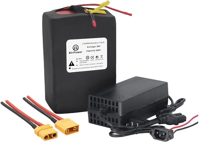 LiFePO4 36V 20Ah Ebike Lithium Battery Pack for Electric Scooter Bike 30A BMS