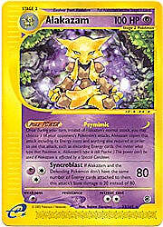 Pokemon Expedition  33/165 Alakazam Card LIGHT PLAY