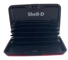 Shell-D RFID Blocking Credit Card Holder Hard Case red