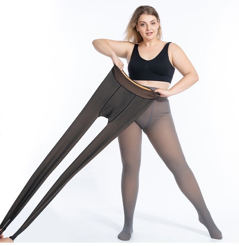 220lbs Plus Size Flawless Legs Fake Warm Fleece Pantyhose Winter Women  Stocking | eBay