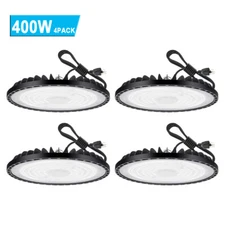 4 Pack 400W UFO LED High Bay Light Commercial Industrial Warehouse Shop Light