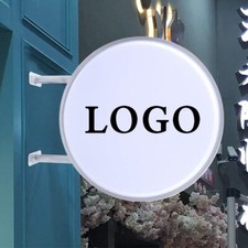 Rund 60cm LED Leuchtkasten Doppelseitig Leuchtreklame Nasenschild Lichtwerbung~