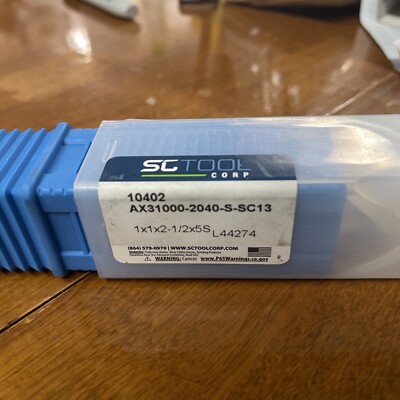 SC Tool 1 x 1 x 2-1/2 x 5S L44274 End Mil AX31000-2040-S-SC13. 1  Dia Square End