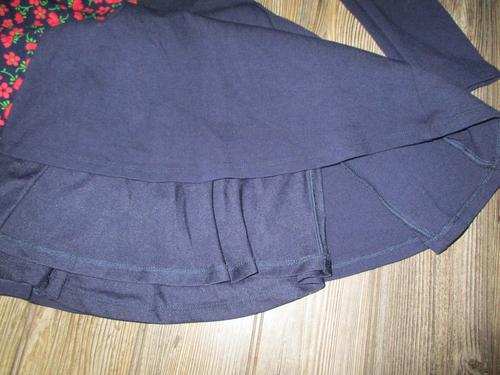 Chasing Fireflies Navy Pink Floral Pleated Flare Dress Side Pockets Girls Sz S - Picture 7 of 9