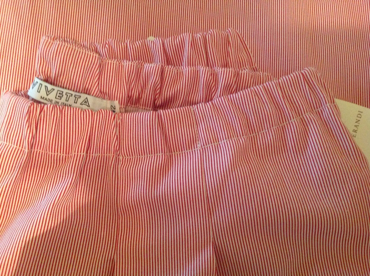 Pantalon à Jambes Larges Rayé VIVETTA Pour Femme - Taille 42 (US 6) - Neuf Avec étiquettes