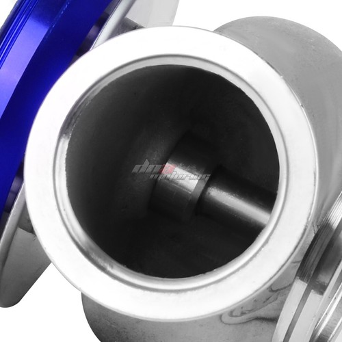 ALUMINUM EXTERNAL 14-PSI 40MM TURBOCHARGER V-BAND 5" WASTEGATE+SPRING BLUE - Picture 3 of 5