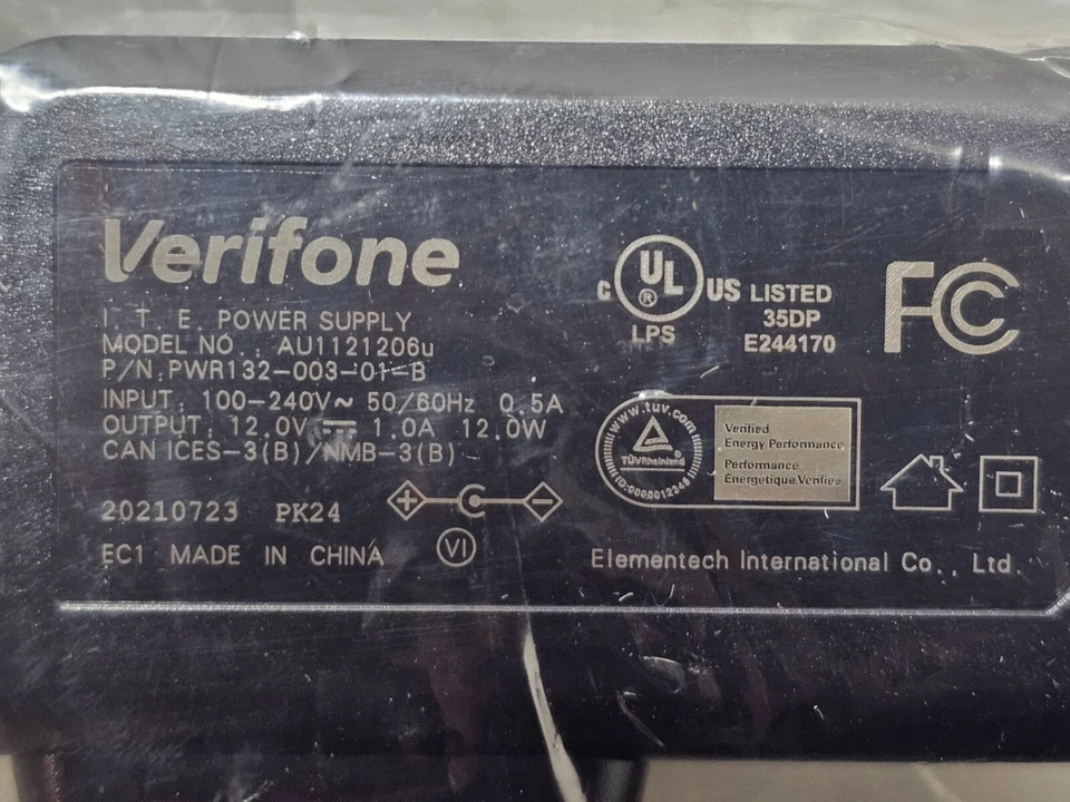 Genuine Verifone AU1121206U MX 830 850 860 870 MX915 MX925 12V 1A Power Adapter - Image 2 of 3