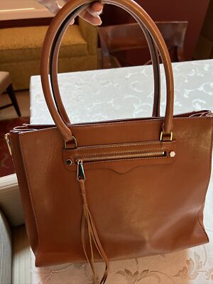 Rebecca Minkoff Brown Leather Large Regan Satchel Tote Bag