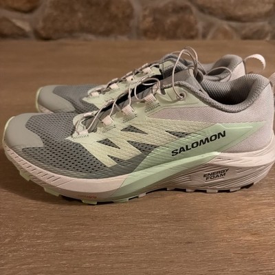 Salomon SENSE Ride 5 Womens Lily Pad green/Metal gray Trail Running size 9