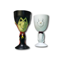 Halloween Party Drink Cups Set Vampire and Ghost 3D Plastic Stemware 12 oz