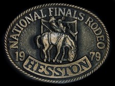 UD11115 NOS NFR  1979 NATIONAL FINALS RODEO  HESSTON COLLECTOR BELT BUCKLE