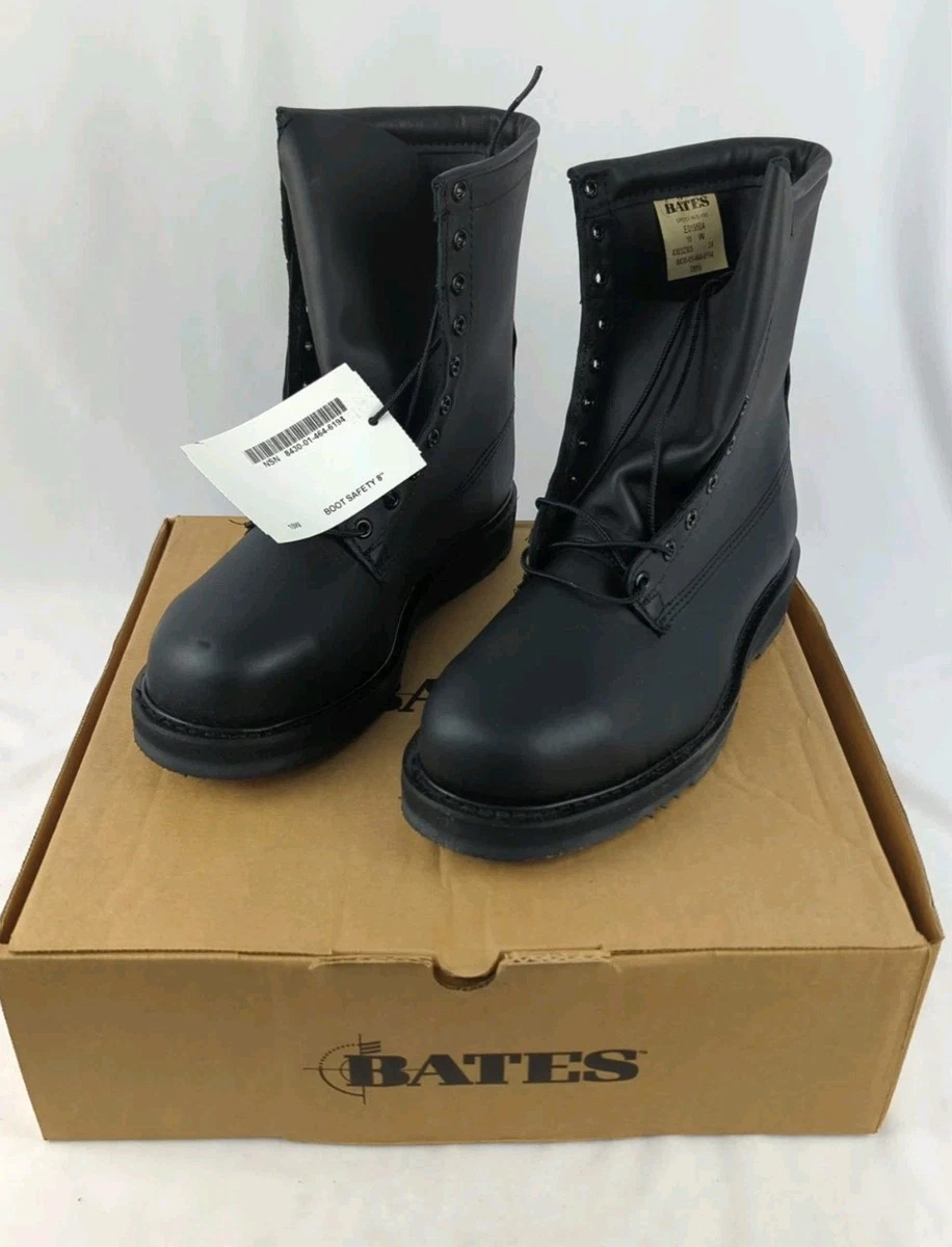Bates Tactical Boots Mens 7.5 XW Black Excellent DuraShocks Vibram EH Safety Toe Bates E03140 Men main image 3