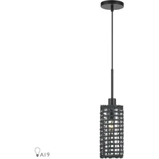 Livex Lighting 60451-04 Twinewell Mini Pendant Black