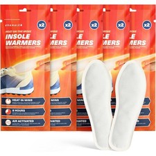 Insole Foot Warmers for Feet 5 Pair Up to 10 Hours of Heat All-Natural New