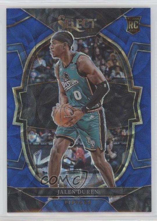2022 Panini Select Concourse Blue Scope Prizm /249 Jalen Duren #98 Rookie RC t2a