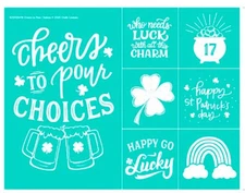 NEW “Cheers To Pour Choices” Chalk Couture Chalk Transfer Stencil Size B