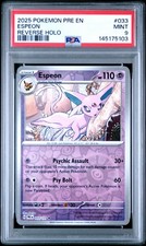 2025 POKEMON PRE EN-PRISMATIC EVOLUTIONS REVERSE HOLO #033 ESPEON PSA 9